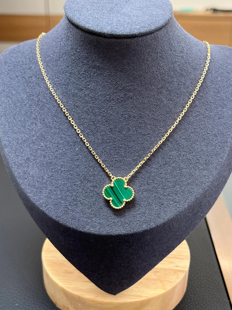 Vintage Alhambra Emerald Green Necklace