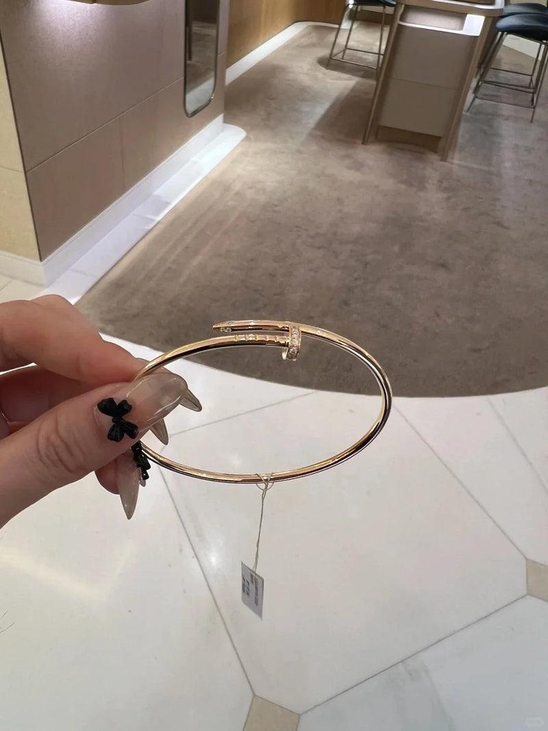 Juste Un Clou Small Partially Paved Bracelet