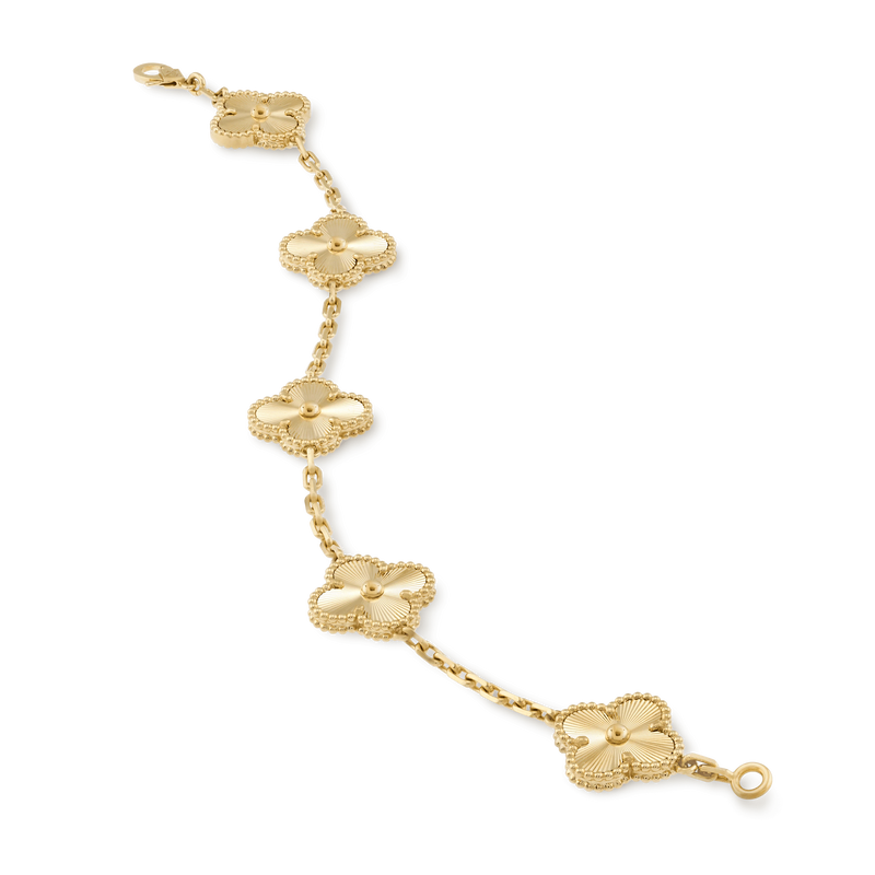 Vintage Alhambra Bracelet, 5 Charms