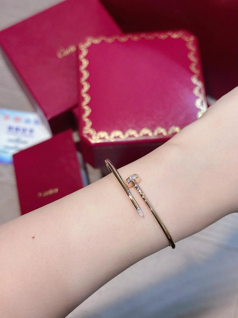 Juste Un Clou Small Partially Paved Bracelet