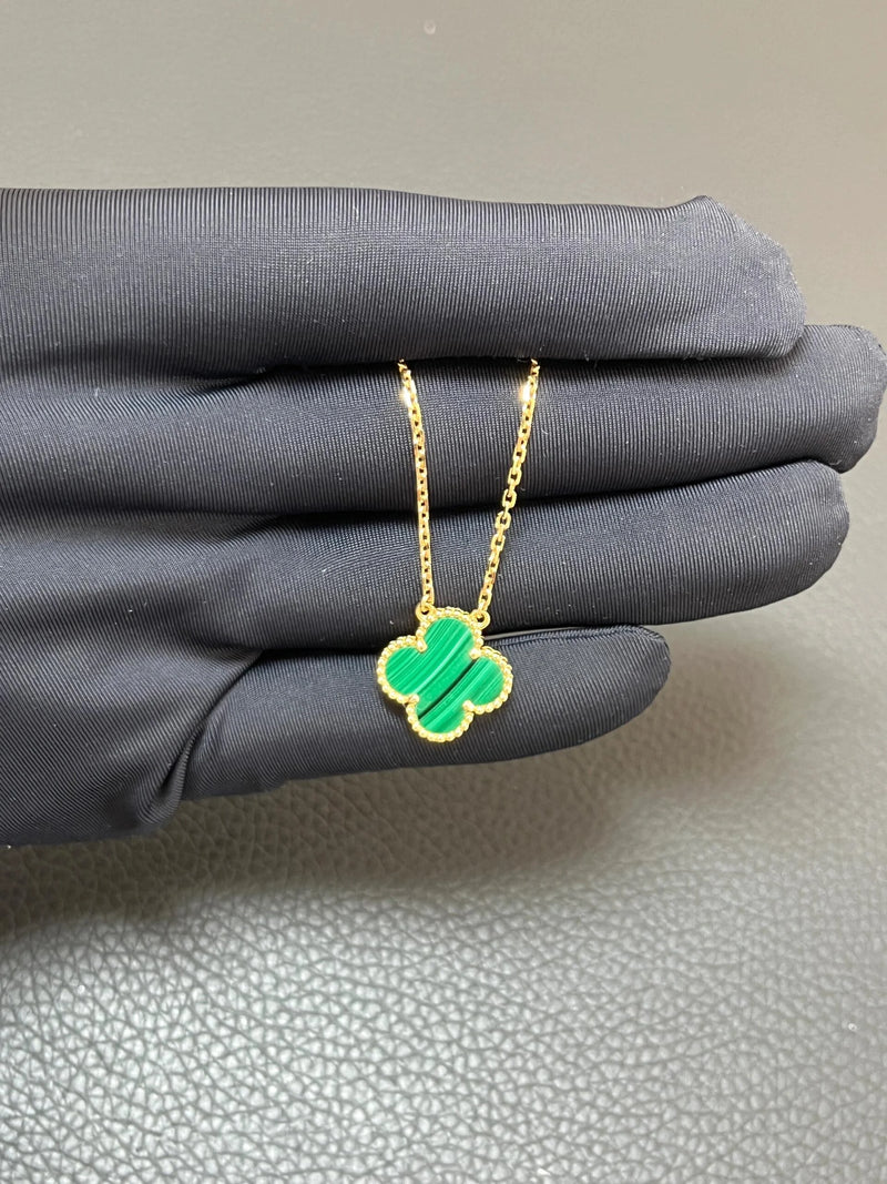 Vintage Alhambra Emerald Green Necklace